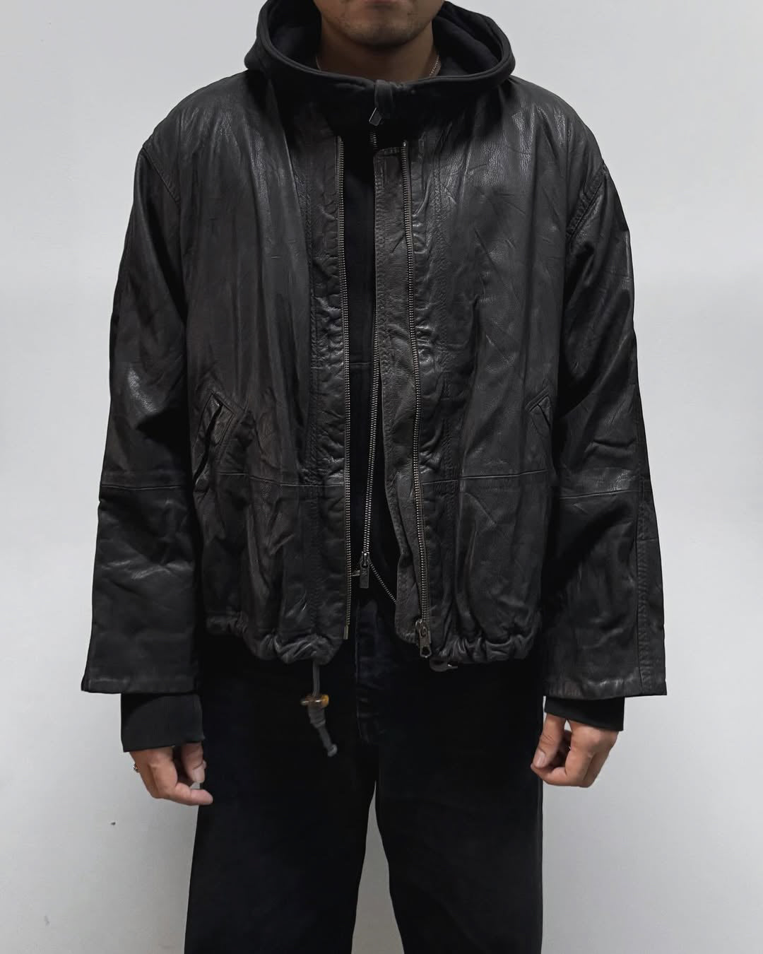 1990s EMPORIO ARMANI LEATHER JACKET