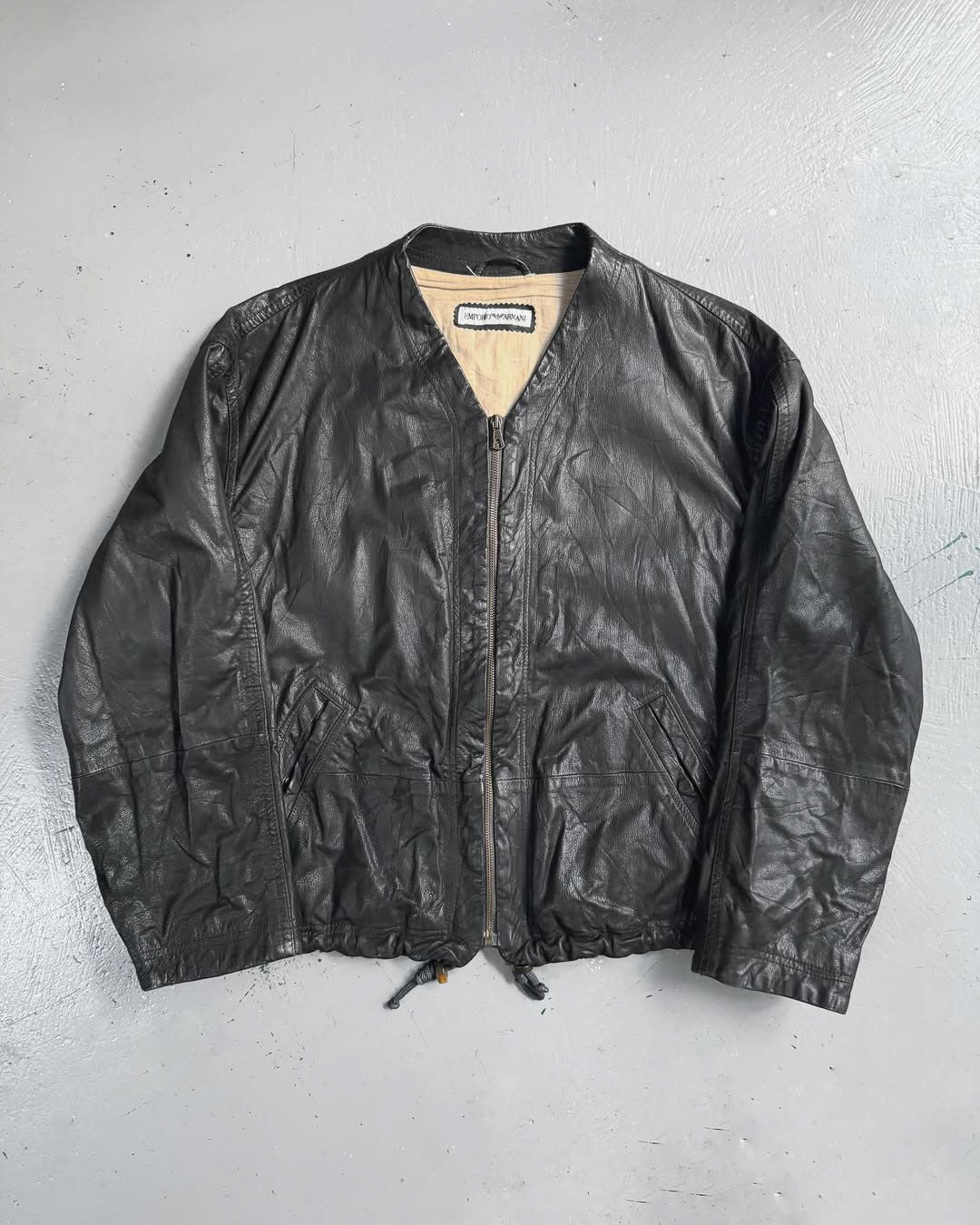1990s EMPORIO ARMANI LEATHER JACKET