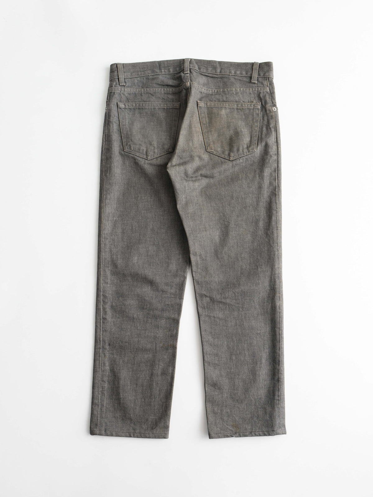 1990s HELMUT LANG GREY RUNWAY RAW DENIM JEANS