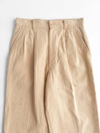 1970s ISSEY MIYAKE CRINKLED TEXTURE BEIGE PANTS