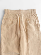 1970s ISSEY MIYAKE CRINKLED TEXTURE BEIGE PANTS