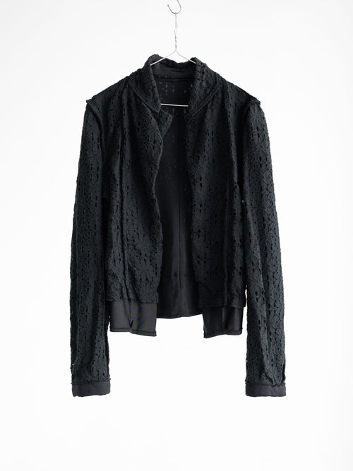 1980s CDG BLACK REVERSIBLE (MAINLINE) CARDIGAN