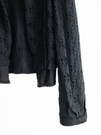 1980s CDG BLACK REVERSIBLE (MAINLINE) CARDIGAN