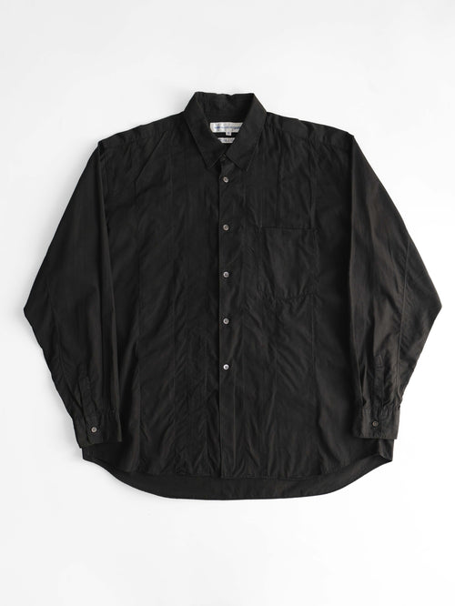 1980s COMME DES GARÇONS SHIRT BLACK OVERSIZED LS SHIRT
