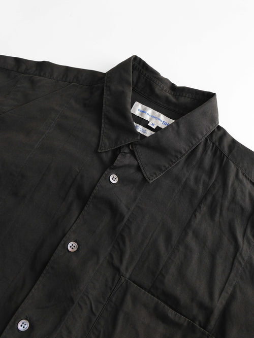 1980s COMME DES GARÇONS SHIRT BLACK OVERSIZED LS SHIRT