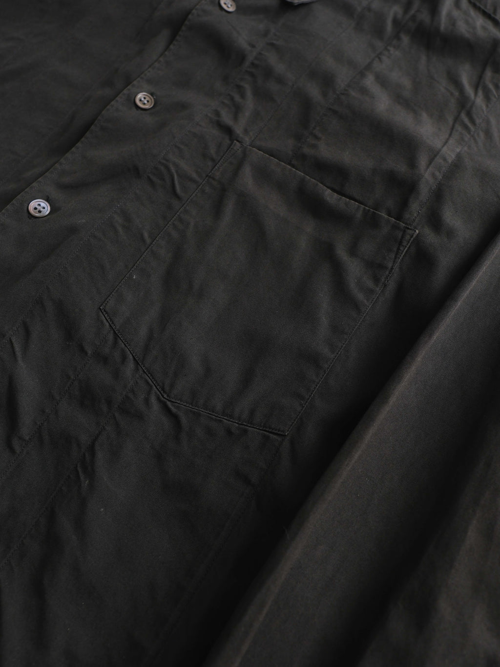 1980s COMME DES GARÇONS SHIRT BLACK OVERSIZED LS SHIRT