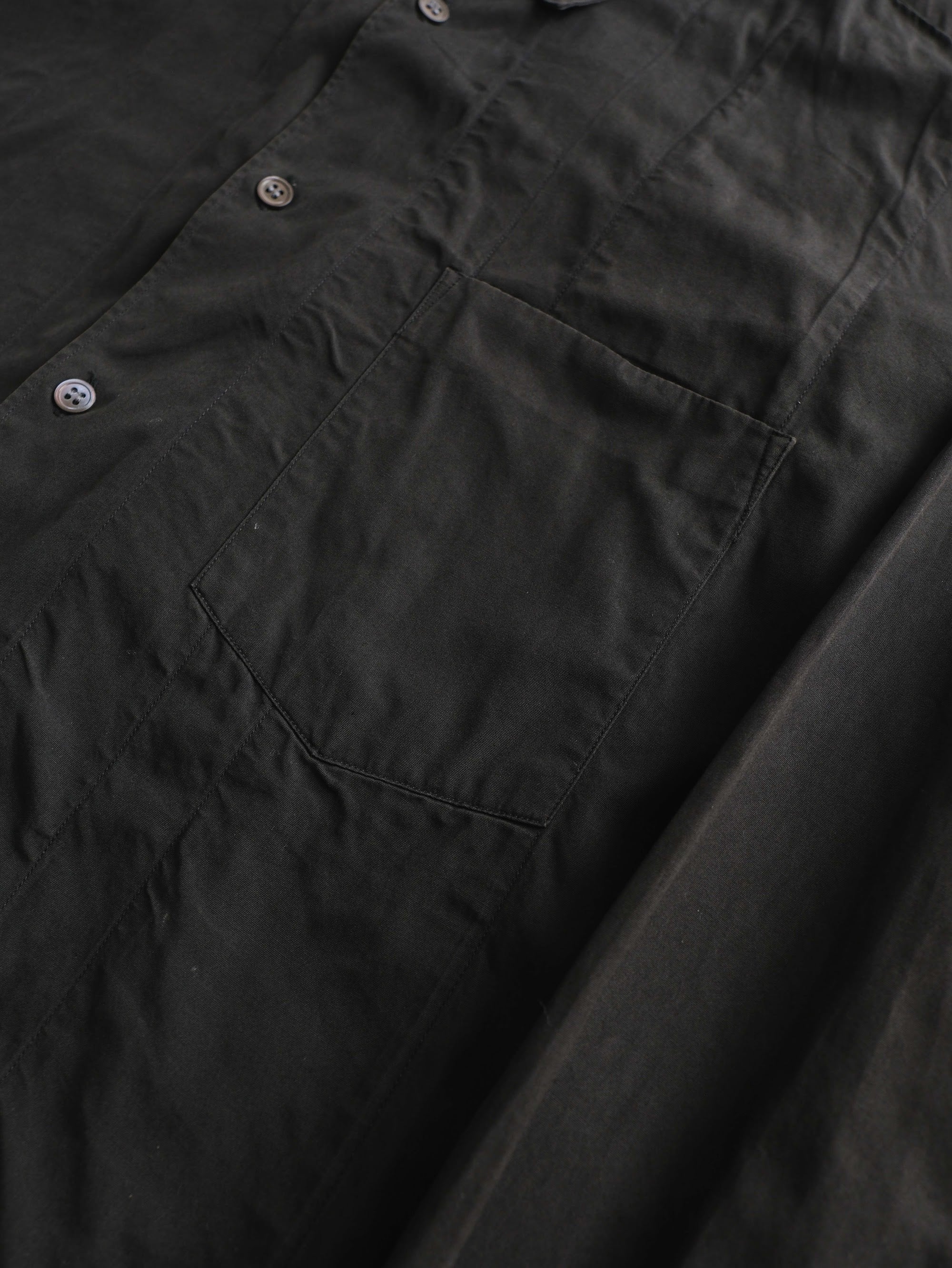 1980s COMME DES GARÇONS SHIRT BLACK OVERSIZED LS SHIRT
