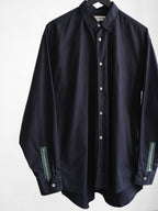 1980s COMME DES GARÇONS SHIRT NAVY HAND ZIP LS SHIRT
