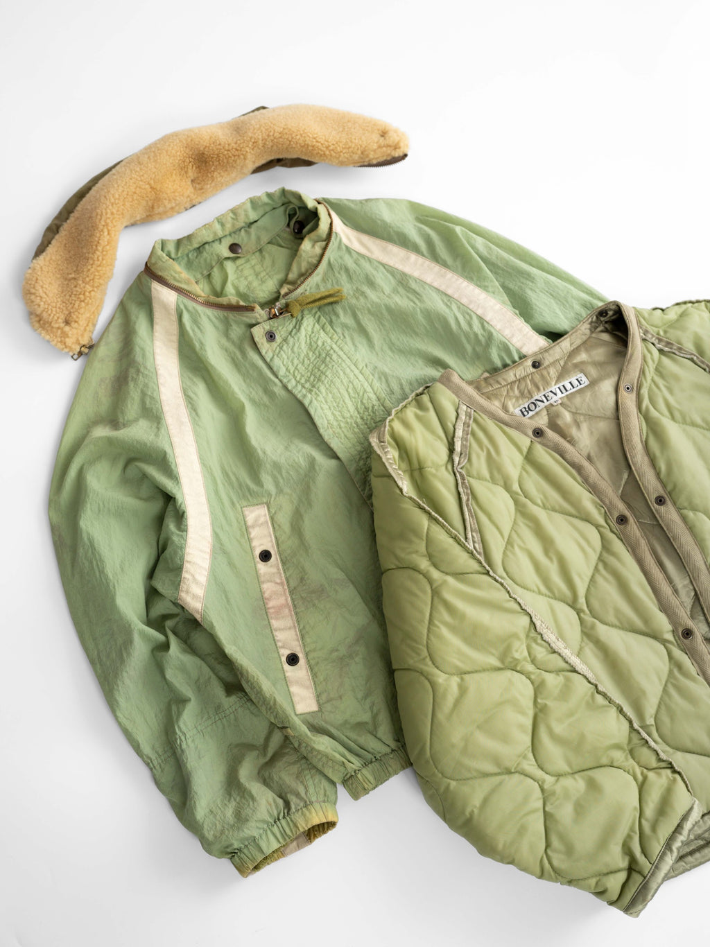 1980s CP COMPANY GREEN " BONEVILLE BY MASSIMO OSTI " 2-IN-1 JACKET