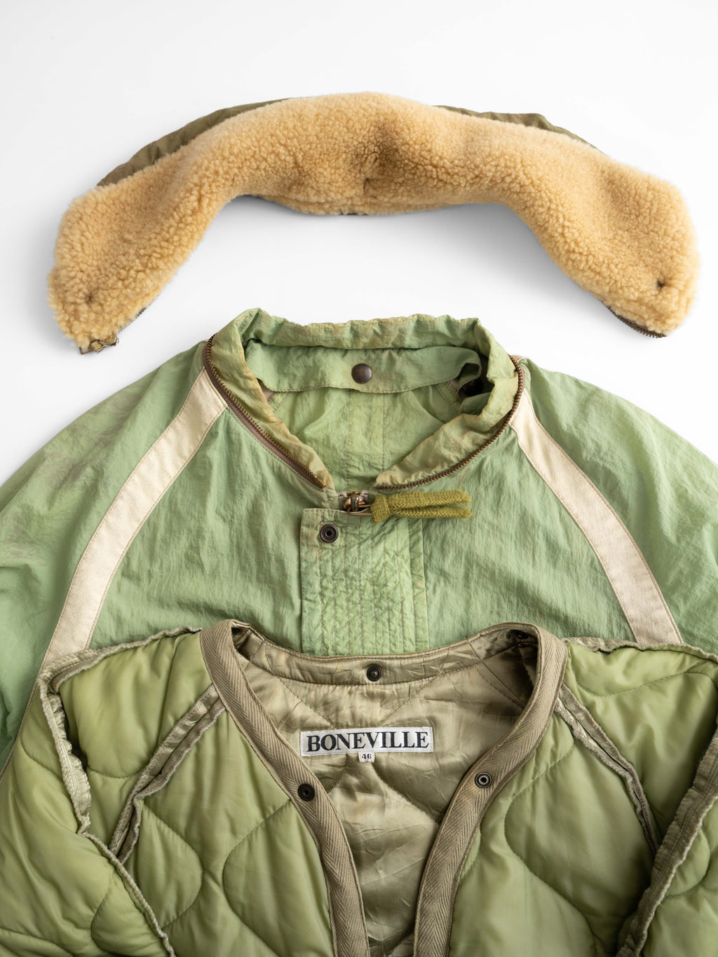 1980s CP COMPANY GREEN " BONEVILLE BY MASSIMO OSTI " 2-IN-1 JACKET