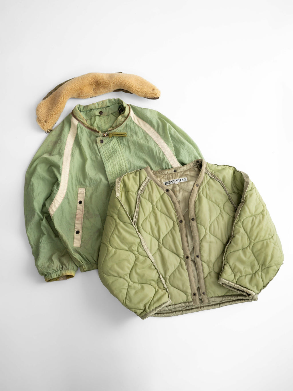 1980s CP COMPANY GREEN " BONEVILLE BY MASSIMO OSTI " 2-IN-1 JACKET