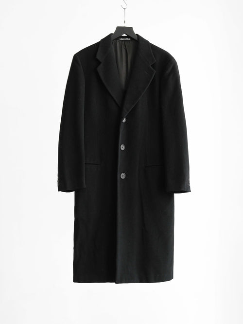 1980s GIORGIO ARMANI BLACK SINGLE BREAST COAT