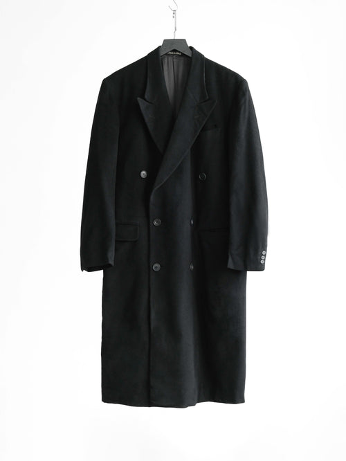 1980s GIORGIO ARMANI BLACK X LORO PIANA CASHMERE COAT