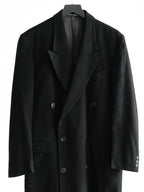 1980s GIORGIO ARMANI BLACK X LORO PIANA CASHMERE COAT
