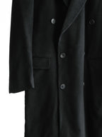 1980s GIORGIO ARMANI BLACK X LORO PIANA CASHMERE COAT