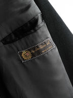 1980s GIORGIO ARMANI BLACK X LORO PIANA CASHMERE COAT