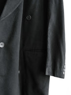 1980s GIORGIO ARMANI BLACK X LORO PIANA CASHMERE COAT