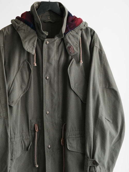 1980s GIORGIO ARMANI MOSS MILITARY PARKA COAT