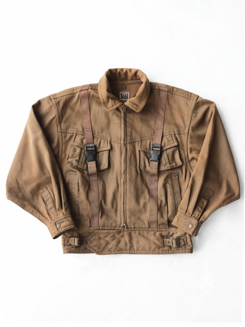 1980s ISSEY MIYAKE BROWN HAI SPORTING GEAR BOMBER JACKET