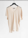 1980s ISSEY MIYAKE CROCHET / KNIT CREAM T-SHIRT