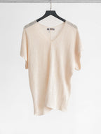 1980s ISSEY MIYAKE CROCHET / KNIT CREAM T-SHIRT