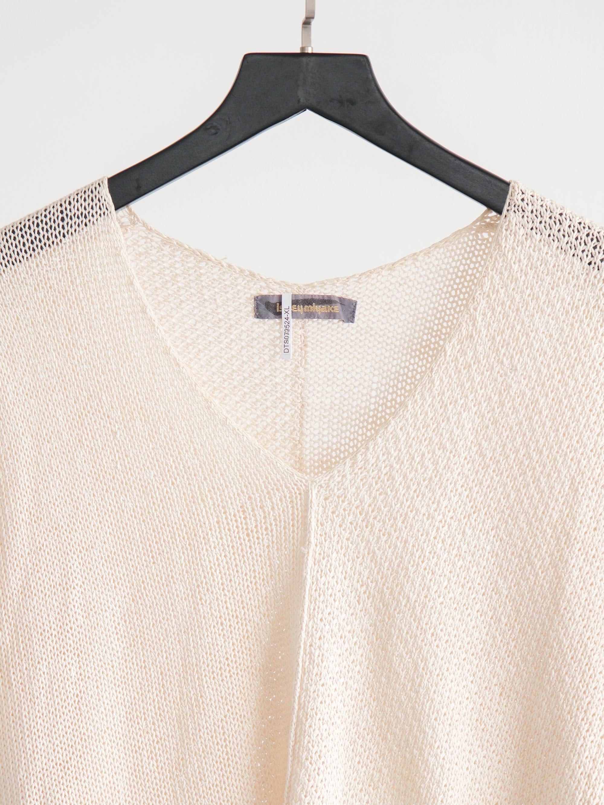 1980s ISSEY MIYAKE CROCHET / KNIT CREAM T-SHIRT