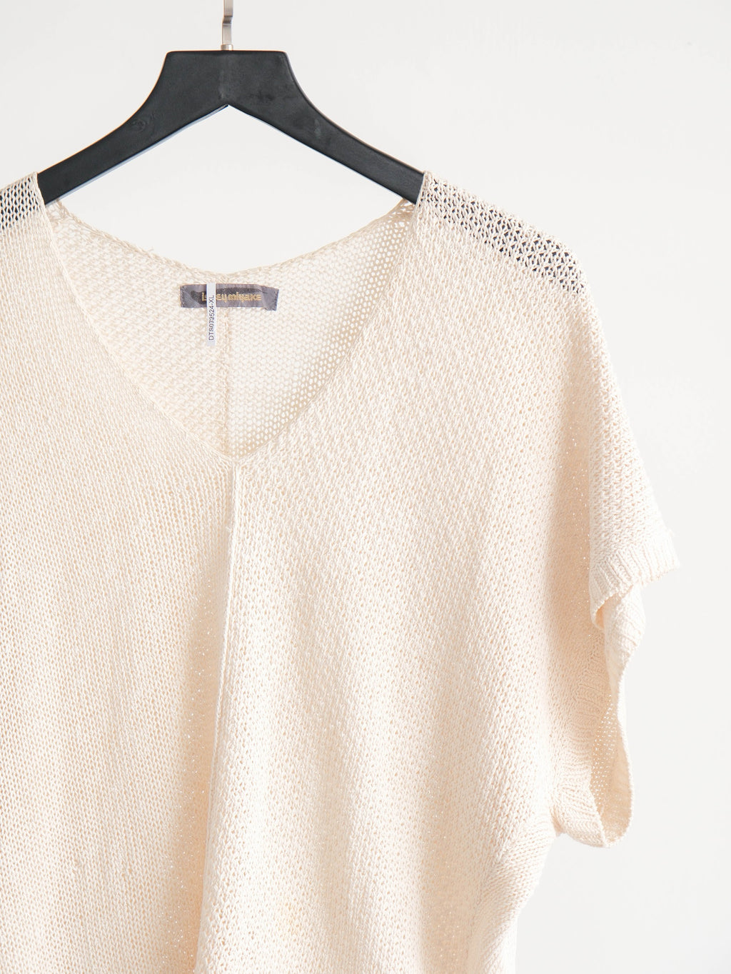 1980s ISSEY MIYAKE CROCHET / KNIT CREAM T-SHIRT