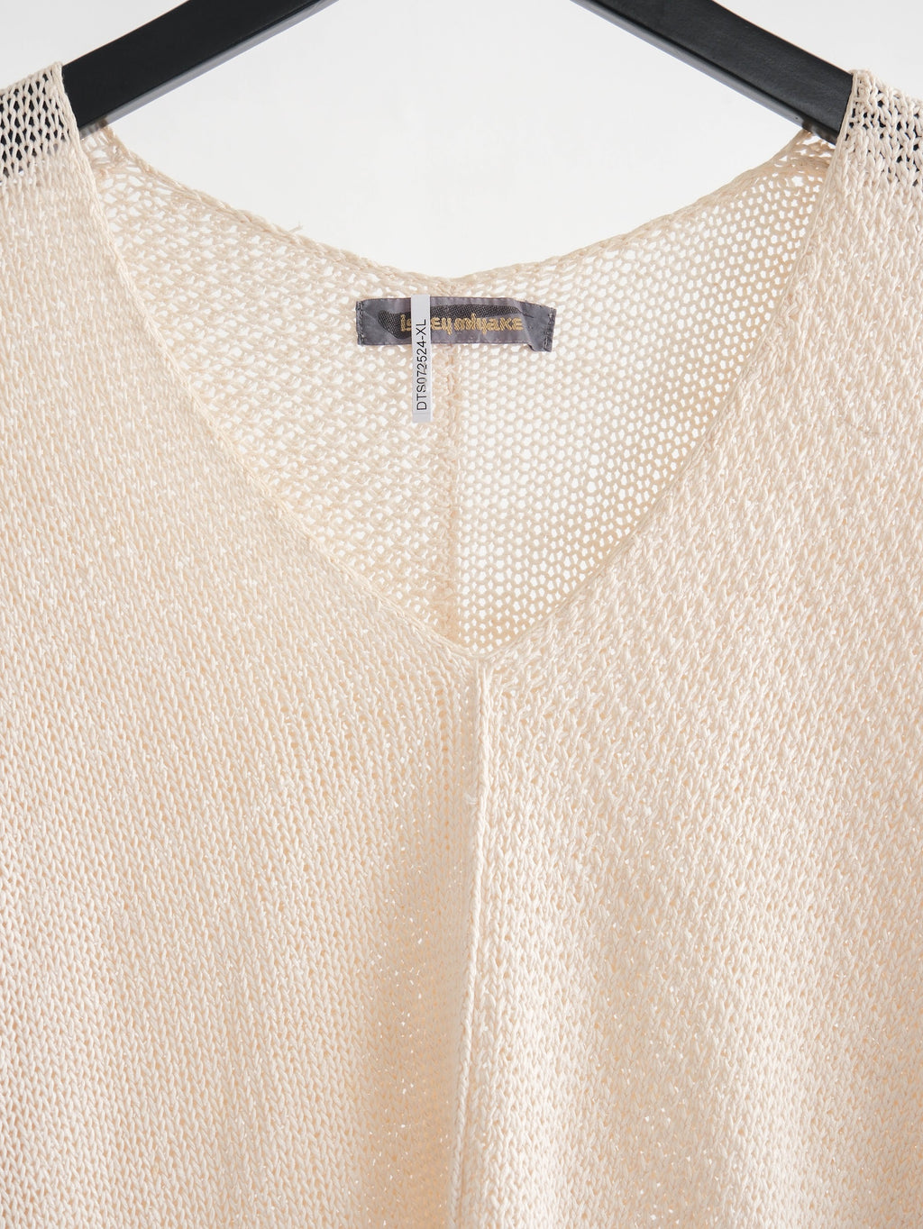 1980s ISSEY MIYAKE CROCHET / KNIT CREAM T-SHIRT