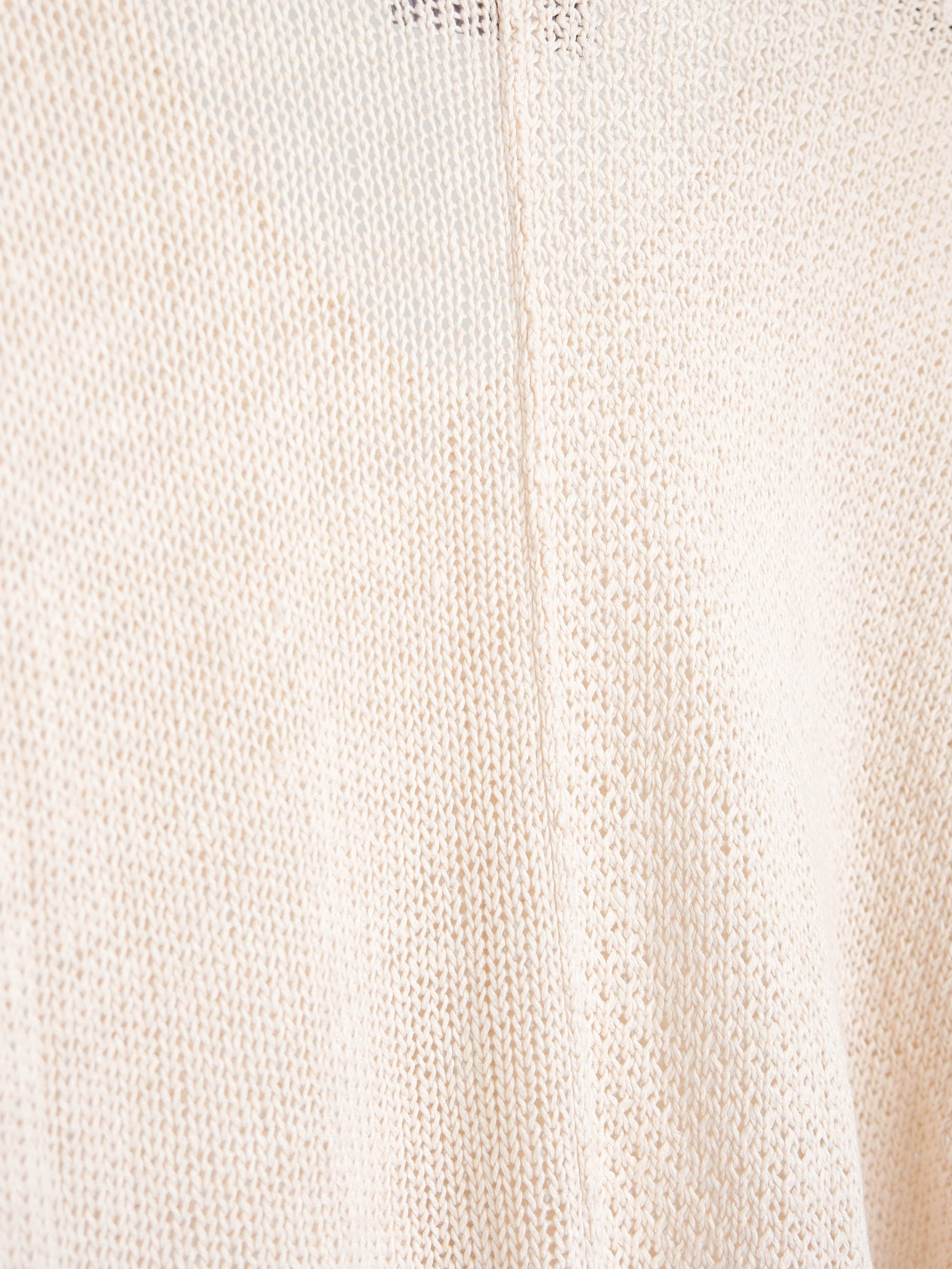 1980s ISSEY MIYAKE CROCHET / KNIT CREAM T-SHIRT
