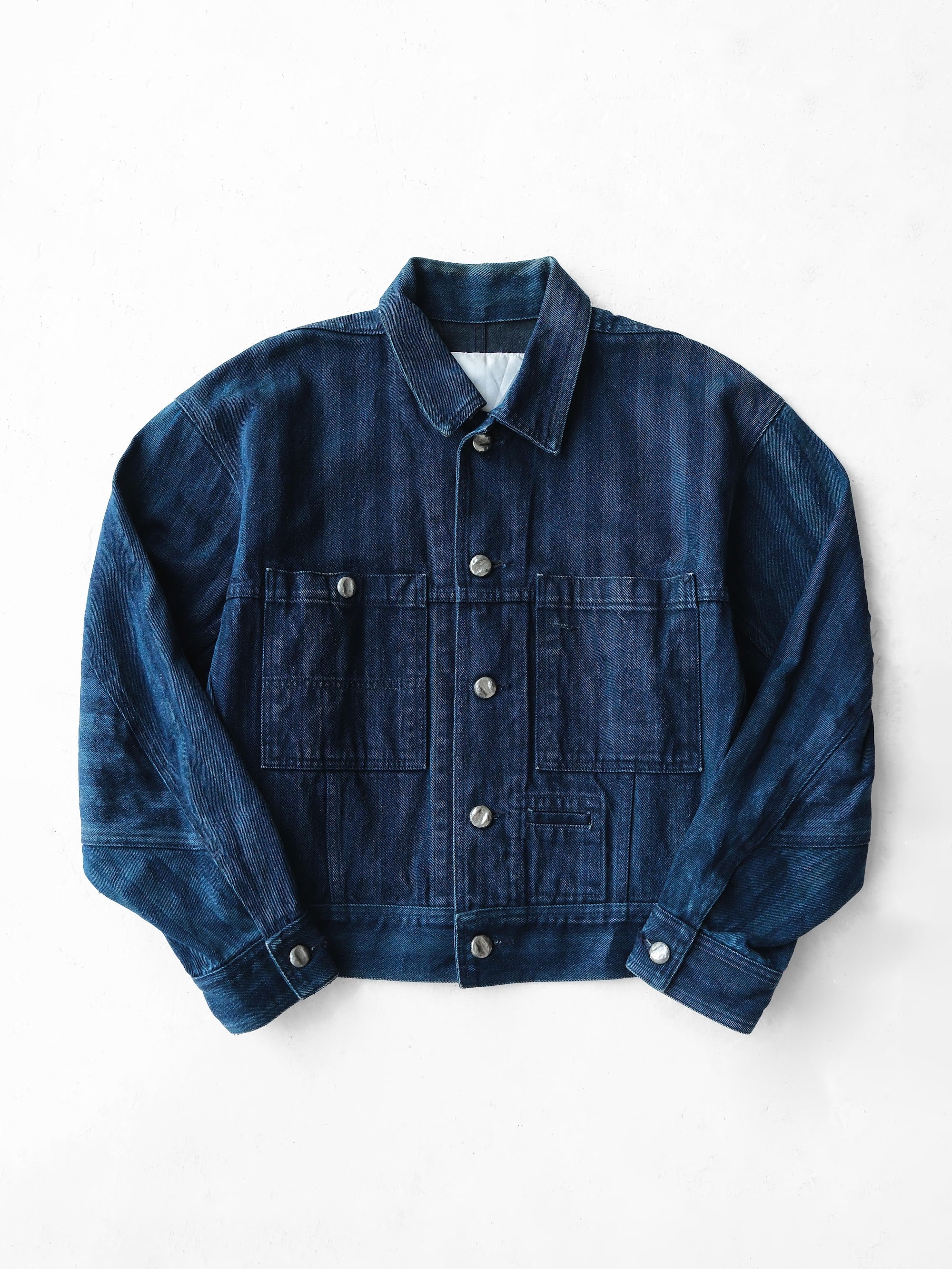 1980s ISSEY MIYAKE STRIPES DENIM JEAN OF PLANTATION JACKET