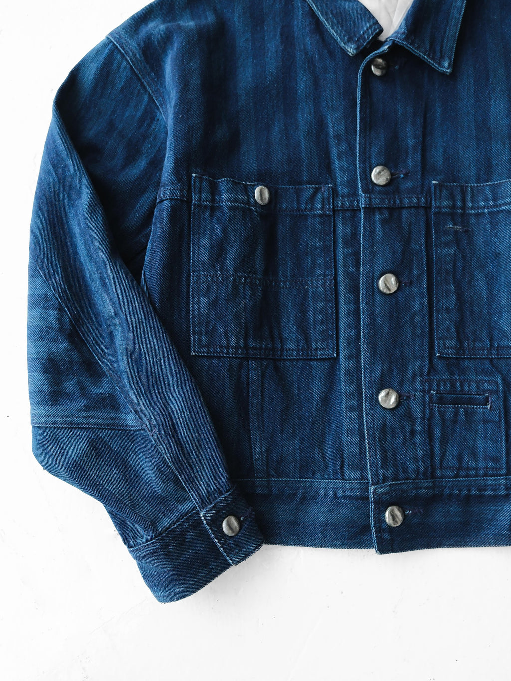 1980s ISSEY MIYAKE STRIPES DENIM JEAN OF PLANTATION JACKET