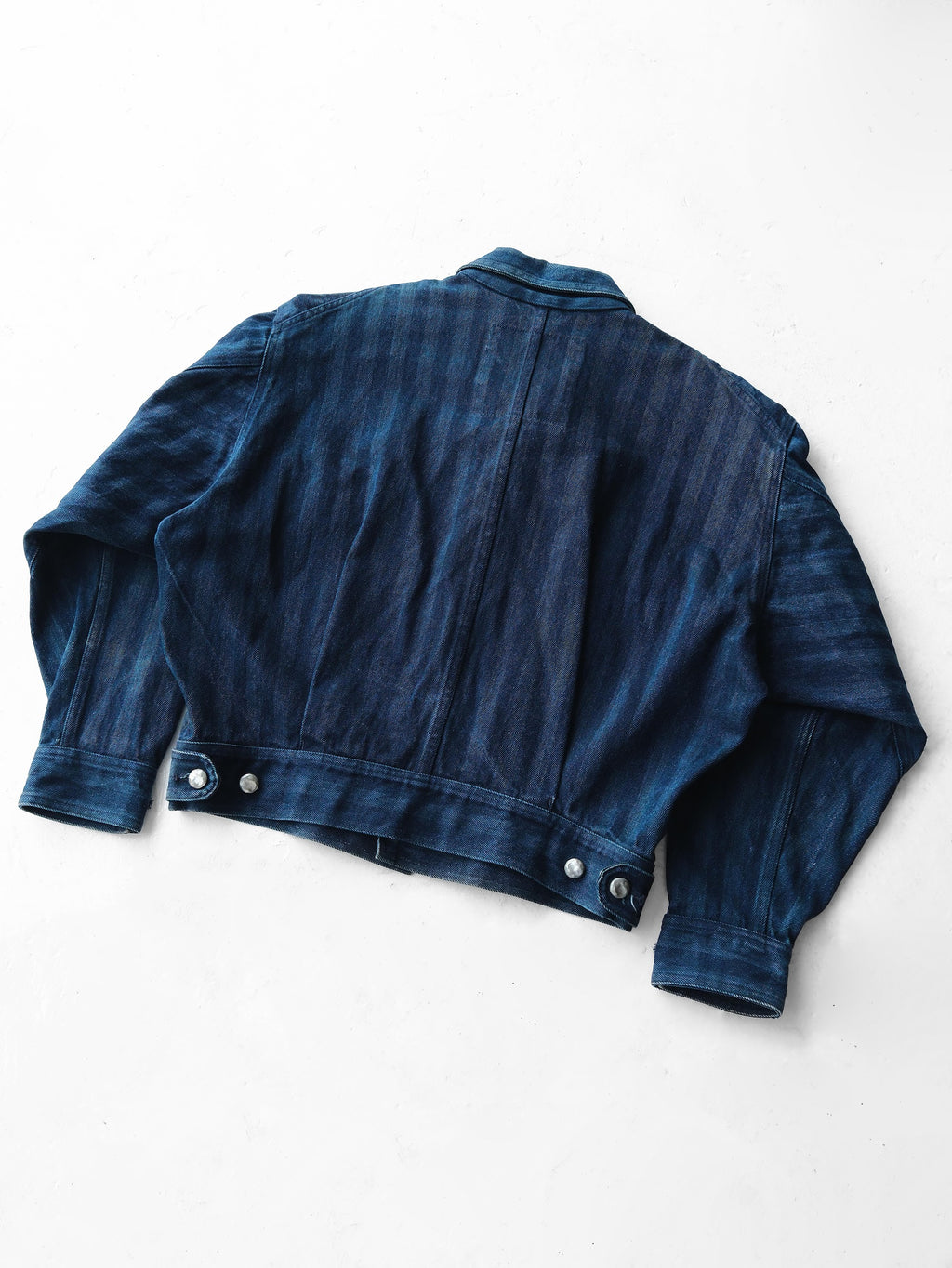 1980s ISSEY MIYAKE STRIPES DENIM JEAN OF PLANTATION JACKET