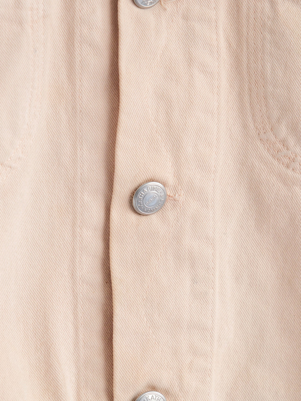 1980s KATHARINE HAMNETT BEIGE DENIM JACKET