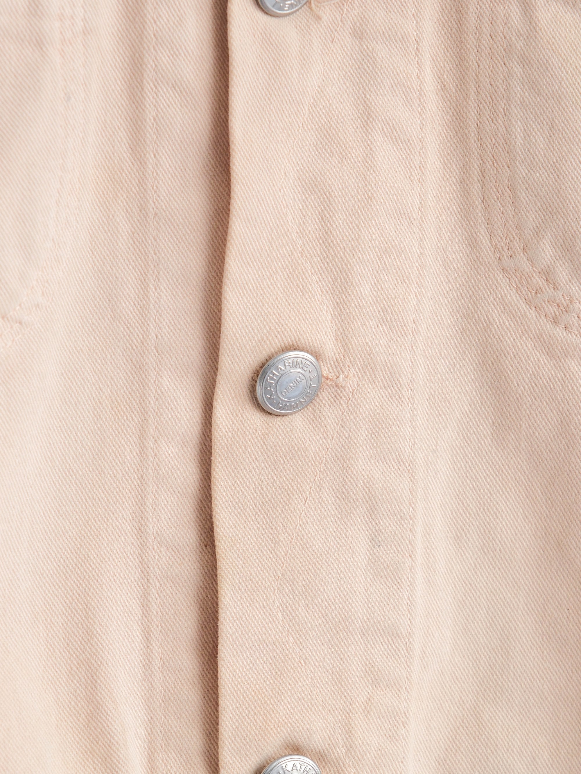 1980s KATHARINE HAMNETT BEIGE DENIM JACKET