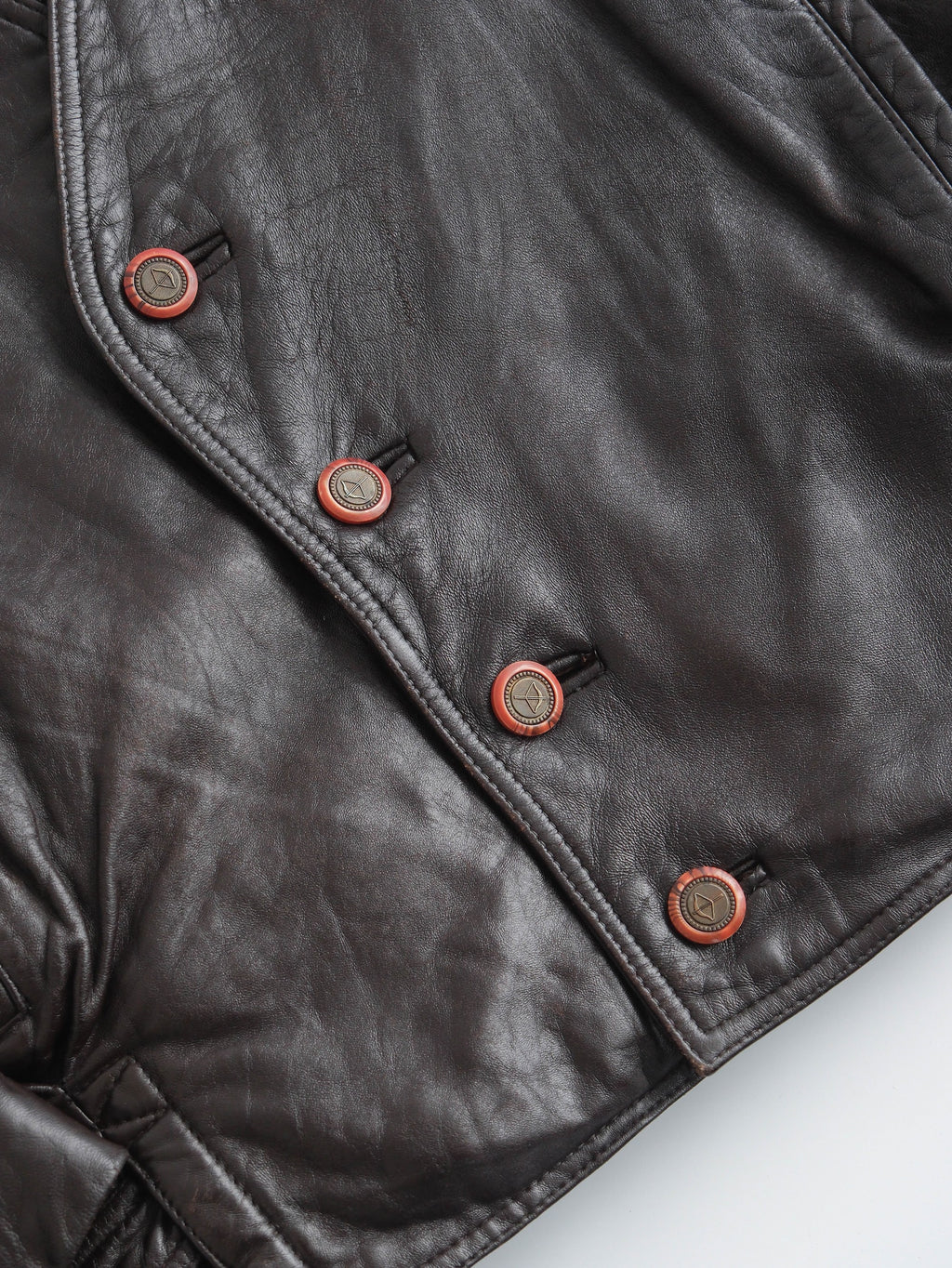 1980s VERSACE PATCHWORK BROWN BYBLOS/ LEATHER  JACKET