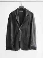 1990s ARMANI BLACK EMPORIO/ LEATHER ZIP JACKET