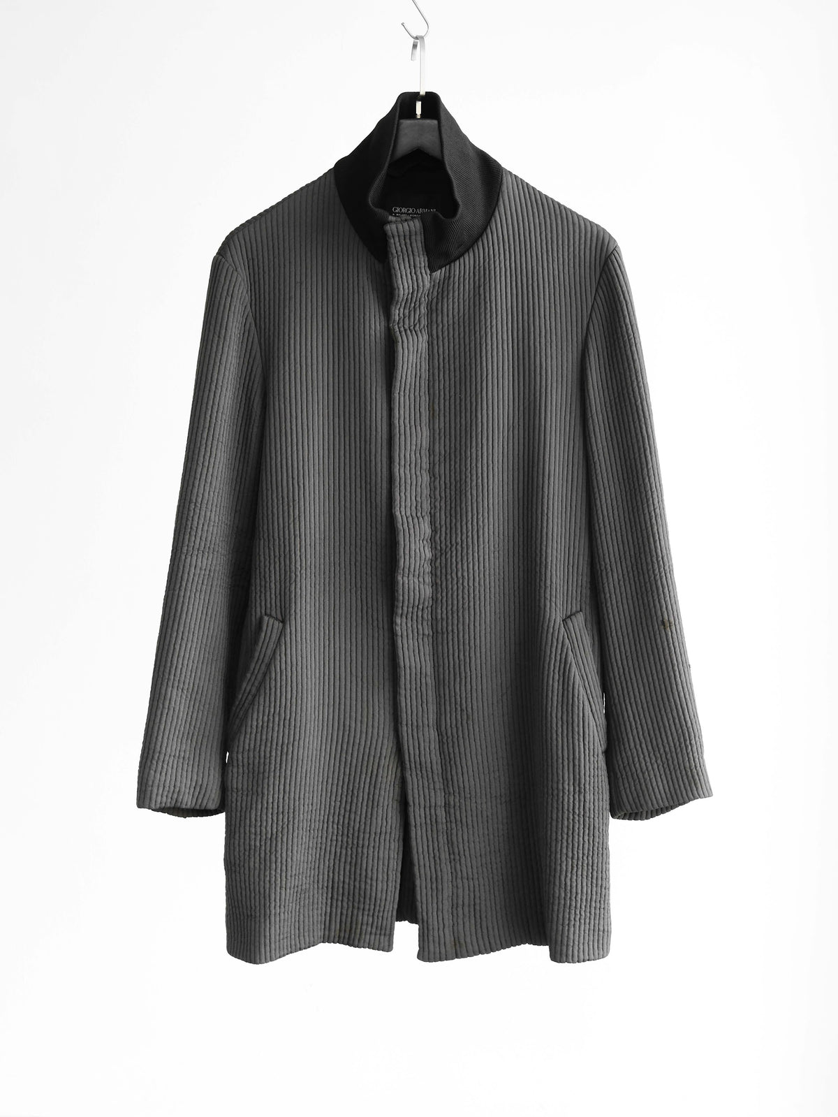 1990s ARMANI BLACK GIORGIO/ CORDUROY COAT