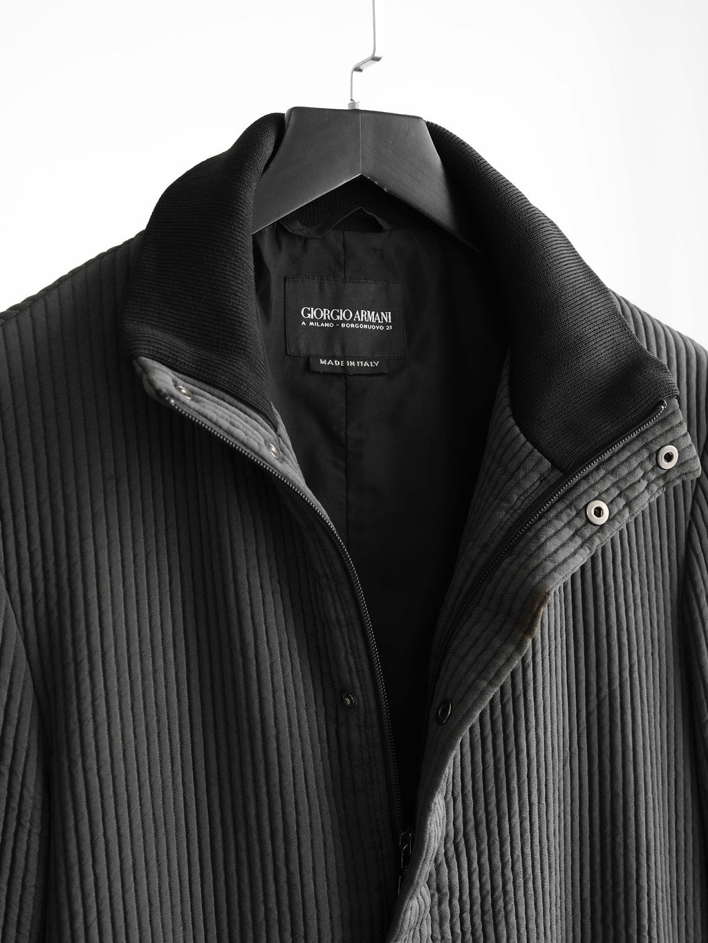 1990s ARMANI BLACK GIORGIO/ CORDUROY COAT