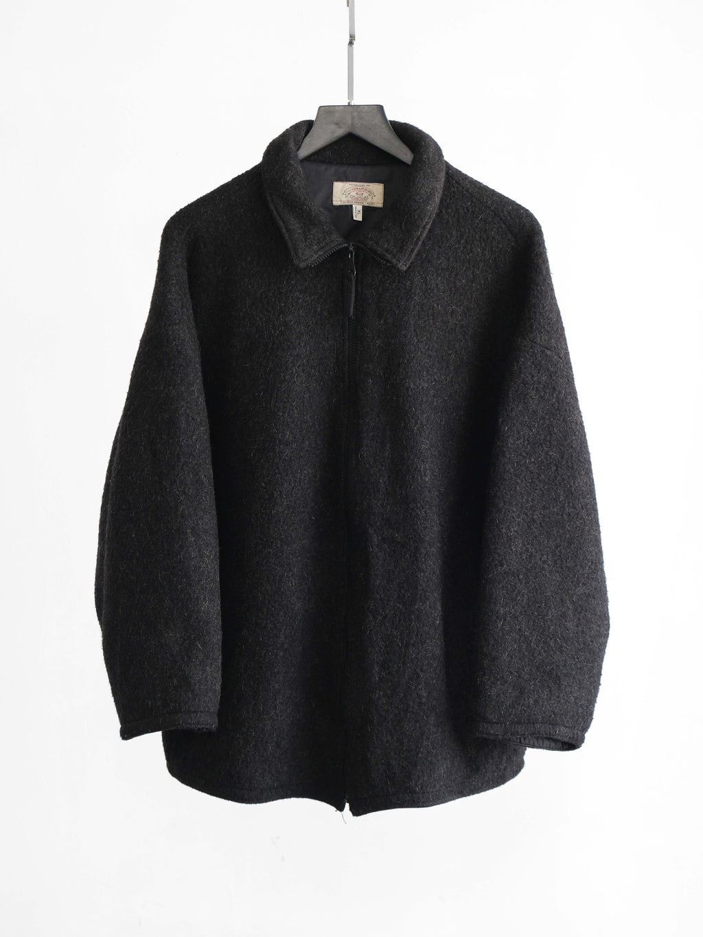 1990s ARMANI BLACK JEANS FLEECE WOOL JACKET