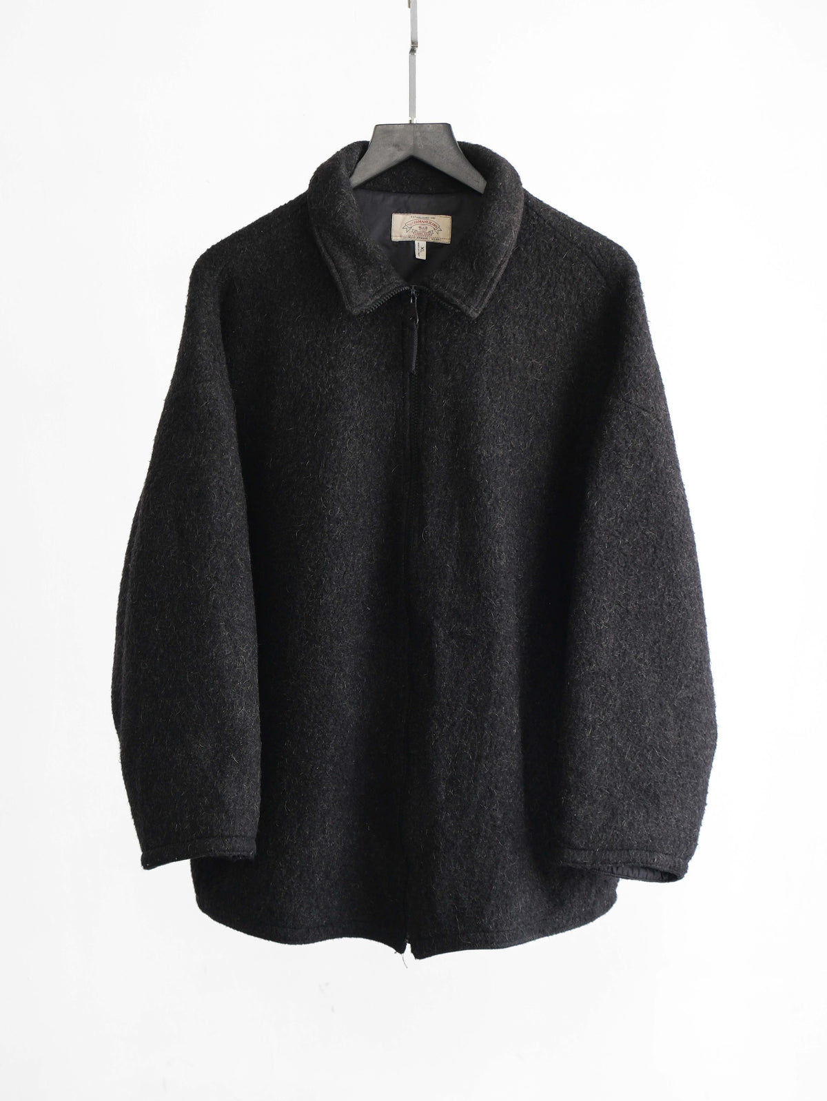 1990s ARMANI BLACK JEANS FLEECE WOOL JACKET