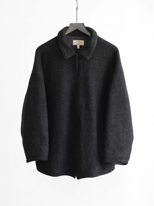 1990s ARMANI BLACK JEANS FLEECE WOOL JACKET