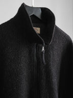 1990s ARMANI BLACK JEANS FLEECE WOOL JACKET