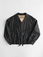 1990s ARMANI BLACK LEATHER JACKET