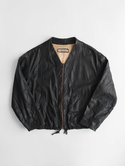 1990s ARMANI BLACK LEATHER JACKET