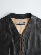 1990s ARMANI BLACK LEATHER JACKET