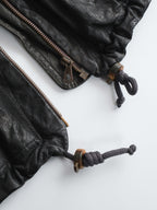 1990s ARMANI BLACK LEATHER JACKET