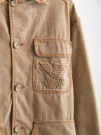 1990s ARMANI BROWN " JEANS " BLANKET JACKET