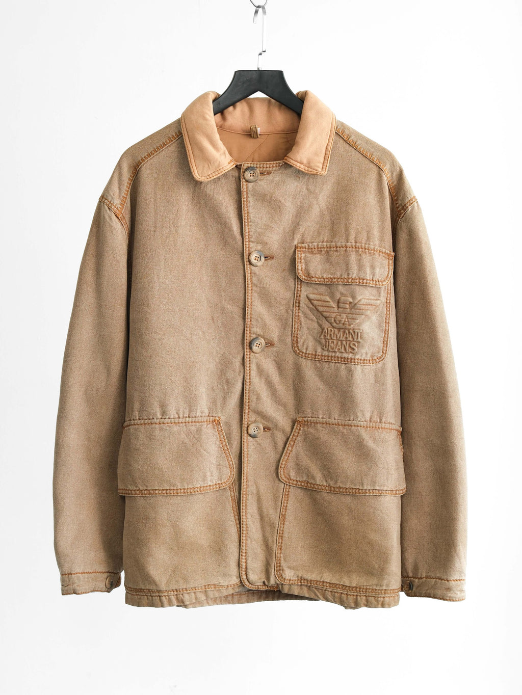 1990s ARMANI BROWN " JEANS " BLANKET JACKET