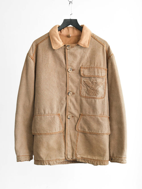 1990s ARMANI BROWN " JEANS " BLANKET JACKET