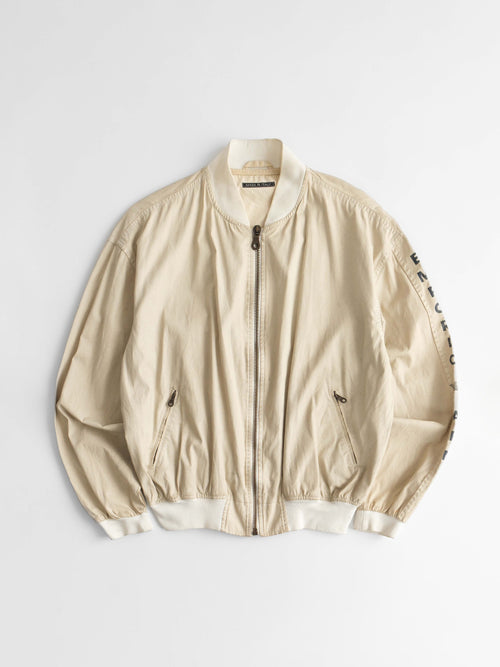 1990s ARMANI CREAM EMPORIO/ LEATHER JACKET